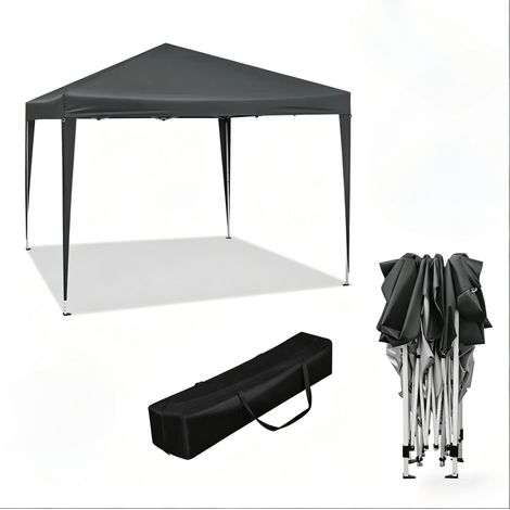 Gazebo pliant 3 x 3 m anthracite avec sac de transport (1/5)