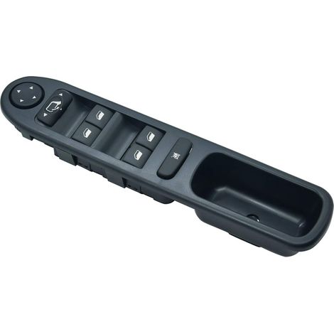 1 Commande de lève-vitre, 6554.KT, bouton interrupteur, plastique noir, pour Peugeot 307 CC SW (1/5)