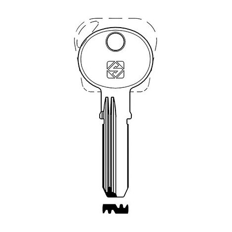 CHIAVE PUNZONATA LEROY MERLIN STD1R SILCA - OTTONE NICHELATO- 5 pezzi