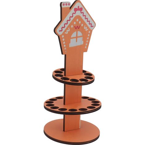 Porte-monnaie de Noël en bois, ornement de bureau, multi-trous, double couche, type F (1/5)