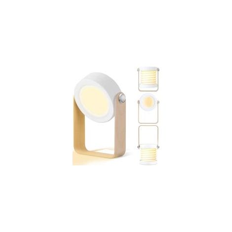 Lampada da comodino a LED, luce notturna vintage sensibile al tocco con luminosità regolabile, lanterna pieghevole e portatile, lampada da comodino ideale per campeggio, camera da letto o soggiorno. -