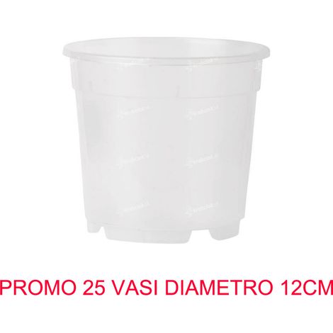 25 VASI PER ORCHIDEE Ø12CM COMPLETAMENTE TRASPARENTI PROMO