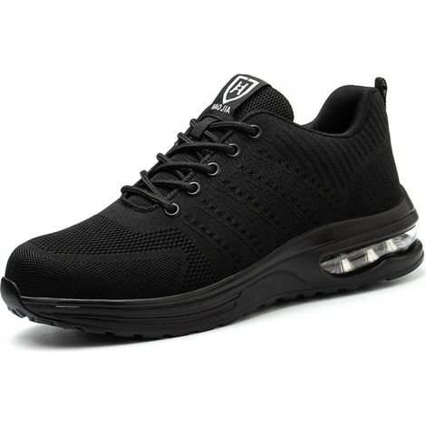 Chaussures de sécurité légères à embout en acier, antidérapantes et respirantes, pour hommes et femmes, chaussures de travail et de sport (1/5)