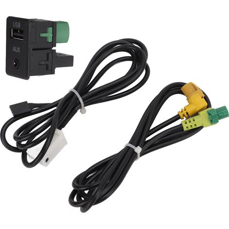Câble Adaptateur USB AUX avec Interrupteur pour Autoradio RCD510 RNS315, Connecteur MP3 WMA WAV, Compatible Audio de Voiture, Remplacement Pièce (1/5)