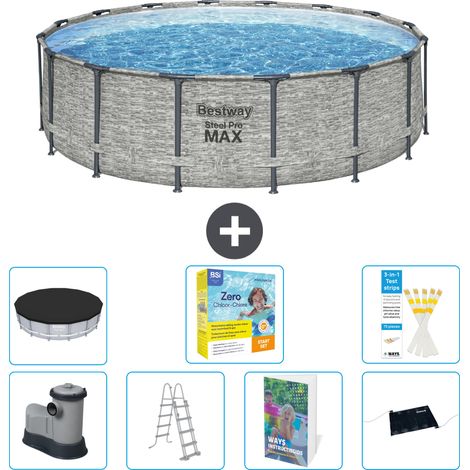 Bestway Steel Pro MAX Rund - 488x122 cm - 8-teilig S582