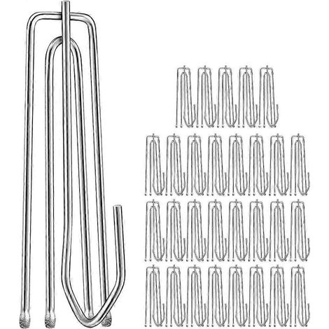 30 ganci per tende in acciaio inox con 4 perni, ganci per tende, clip, ganci di ricambio (1/3)