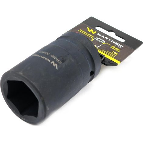 Sechskant-Kraft-Stecknuss 1" lang. 33 mm. CrMo. DIN 3129 Waryński (1/2)