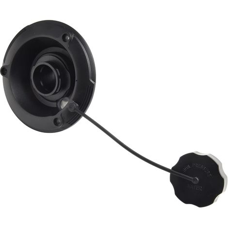Pour trappe d'eau douce de camping-car, port d'entrée noir de 11,4 cm avec connecteur barbelé et grille d'aération pour un remplissage facile du réservoir dans les remorques et (1/5)