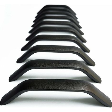 10 maniglie per porte, cassetti, mobili da cucina, cassetti per armadi, mobili da camera da letto, colore nero, interasse fori 160 mm
