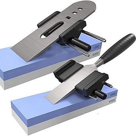 BelleRise - Guide d'affûtage pour burins et couteaux, Kit d'outils pour affûtage précis, Ajustement facile pour angles variés (1/5)