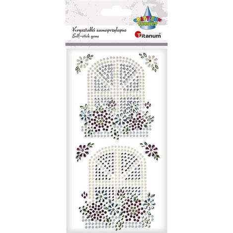Selbstklebende Kristallfenster mit Blumenmotiv, 2 Stück