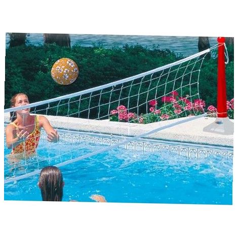 Jeu de volley pieds lestés + 7m de filet bleu (1/2)