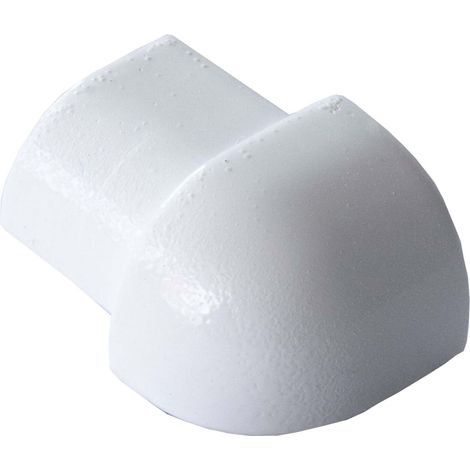 Dalsys Angle extérieur pour rail de carrelage aluminium (anodisé) Profilé en quart de cercle, profilé pour carrelage - 12,5mm, 1 pièce Blanc