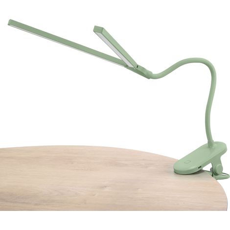 Joy Lámpara de escritorio LED portatil. Cambio de intensidad y temperatura. Brazo flexible y ángulo variable. Verde.