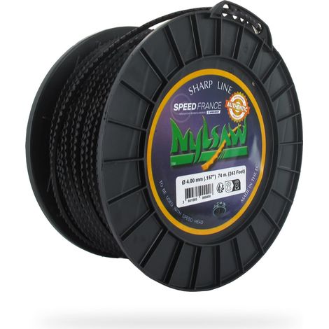 Fil Nylon - Ø 4,0mm - L 74m - Profil en Forme de Lame Dentelée - Coupe Nette Et Précise - Efficace Sur Tous Types De Terrains (1/5)