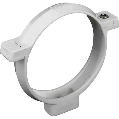 Nicoll – Collier bride insert pour tube de descente Ø80 mm – Fixation murale rapide – Raccord pour gouttière – Blanc