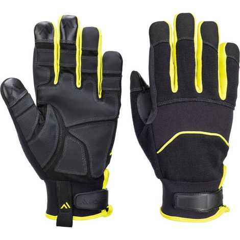 Guante resistente pinchazos de aguja nivel 5, Negro/Amarillo A792 XXL