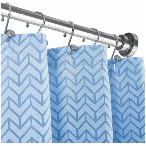 Tringle Extensible de 80 à 130 cm pour Rideau de Douche, Ensemble de Tringles Télescopiques sans Perçage en Acier Inoxydable pour Salle de Bain, Armoire, Porte, Cuisine (1/4)