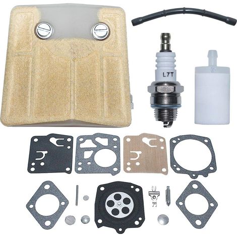 Kit de réparation du filtre à air, carburant et carburateur adapté à Husqvarna 61 66 266 Tronçonneuse 501807105 (1/5)