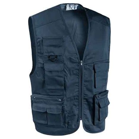 GILET MULTITASCHE BLU Tg. M
