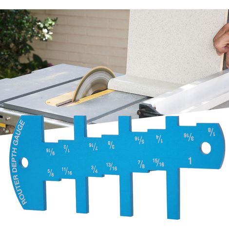 Jauge de profondeur en alliage d'aluminium pour scie sur table, outil de mesure pour menuiserie et travail du bois (1/4)
