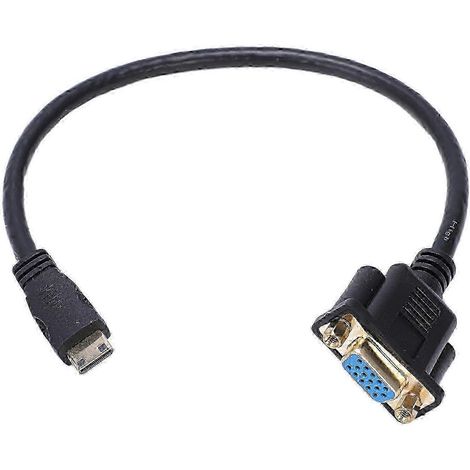 Adaptateur mini HDMI vers VGA pour présentations sur moniteur, longueur 30 cm. (1/5)