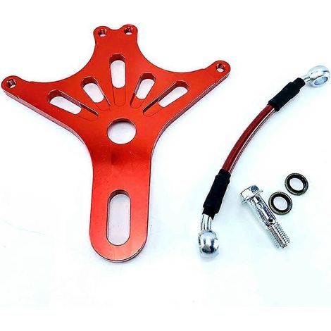 Support adaptateur d'étrier de frein arrière pour double frein RPM 84 mm pour scooter électrique RSZ M3 NIU N1S/UQI/U+B Refit - Code rouge - 1 jeu (1/5)