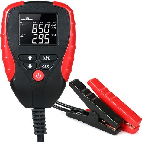 Tester digitale per batterie da 12 V per veicoli con modalità AH/ACC, tester di carico per batterie automobilistiche, analizzatore per autoveicoli, tester diagnostico per batterie di veicoli. (1/5)