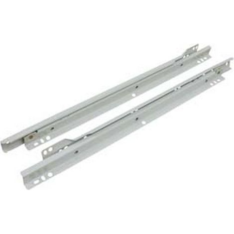 Guide Scorrevoli Per Cassetto In Acciaio Verniciato Bianco - cm.45