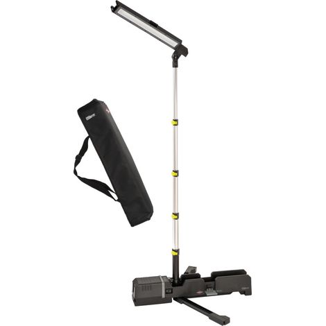 Brennenstuhl – Projecteur portatif LED 60W 7700 lm – IP54 pour chantiers humides – Mât télescopique 140 cm – 1173700004