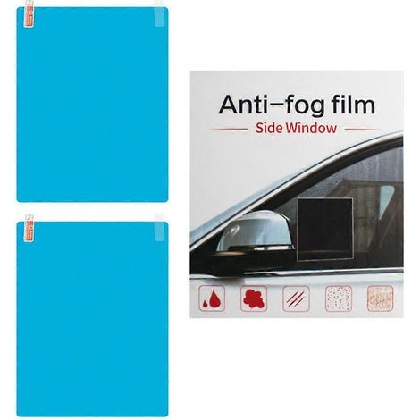 Lot de 2 films de protection anti-pluie pour vitres latérales de voiture - 200 x 160 mm (1/5)