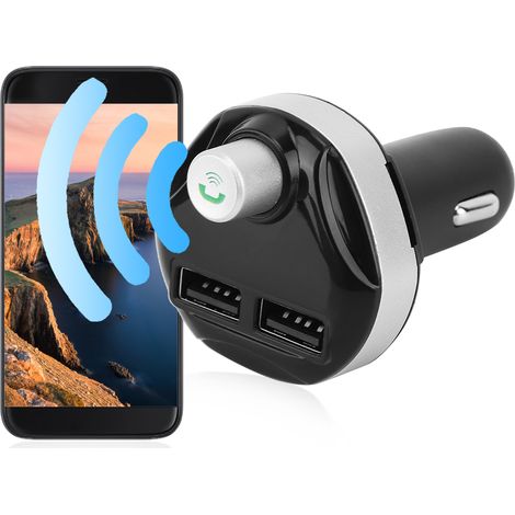 Kit Bluetooth Voiture Mains Libres X13 Transmetteur FM Radio MP3 Chargeur Double Port USB (1/4)