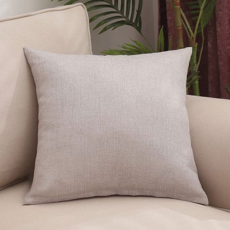 Funda de almohada decorativa de lino, funda suave para cojín de sofá, adecuada para sofás, salas de estar y camas, 16 x 16 pulgadas.