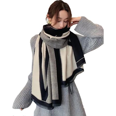Châle d'hiver en cachemire - Écharpe douce et oversize, un accessoire chaud et confortable pour les journées froides. (1/5)