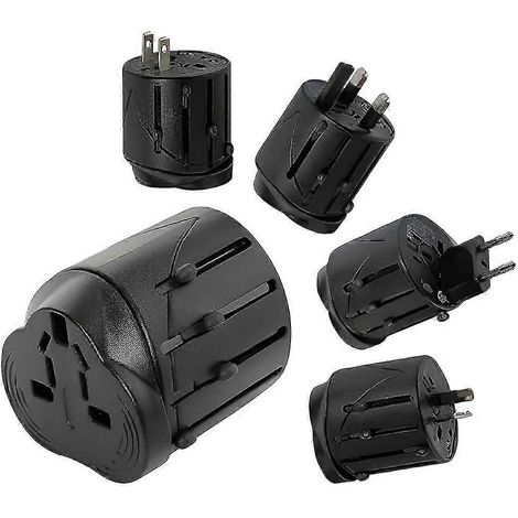 Adaptateur de voyage universel avec prises UE + AU + UK + US (1/4)