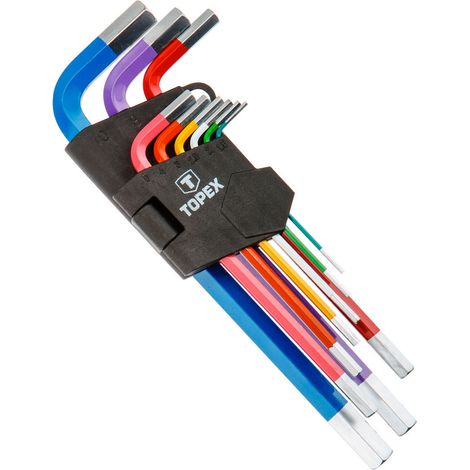 9 tlg. Sechskantschlüssel farbig 1.5 -10 mm