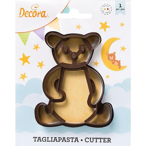 Decora 0255036 Tagliapasta Orsacchiotto, In Plastica, Ideale per Creare Decorazioni in Pasta di Zucchero o di Gomma, Made in Italy, Design originale. Confezione da 1 pezzo. (1/5)