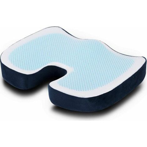 Coussin Orthopédique, Coussin Gel Et Mousse Mémoire, Coussin Ergonomique Sciatique Pour Siège, Soulage Les Douleurs Du Coccyx, Pression, Pour Siège Auto, Fauteuil Roulant, (1/4)