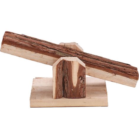Jouets à mâcher en bois naturel pour petits animaux (lapins, souris, rats, cochons d'Inde, hamsters), balançoire pour cage (1/5)