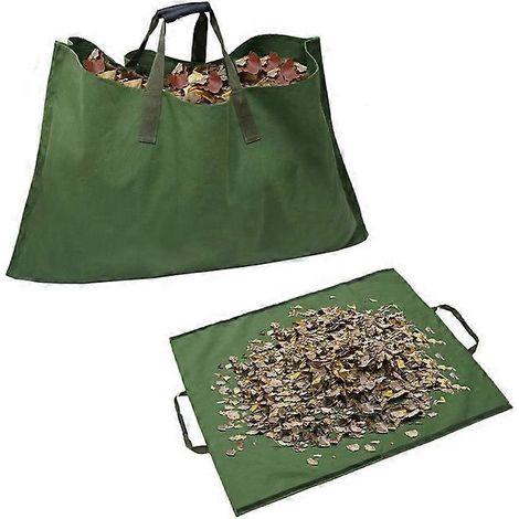 Sac de jardin en toile réutilisable pour la collecte des feuilles mortes, avec double poignée ( ) (1/3)