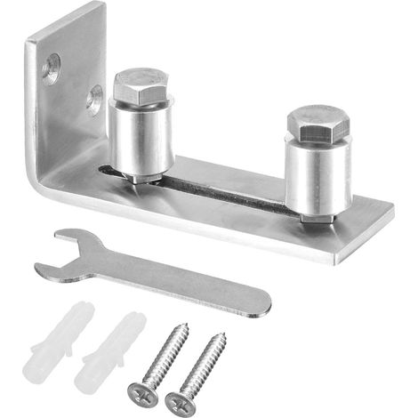 1 pièces guide de sol pour porte de grange coulissante, inox (1/5)