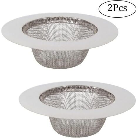 BUNTHAUS Ahlsen 2 Pièces Évier Cuisine Filtre, Évier Acier Inoxydable Filtre, Acier Inoxydable Vidange Filtre, Crépine Évier Cuisine, pour Evier de Cuisine, Salle de Bain, Lavabo, Baignoires