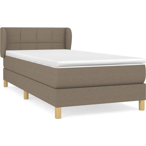 Maison Exclusive - Giroletto a Molle con Materasso Tortora 90x200 cm inTessuto (1/5)