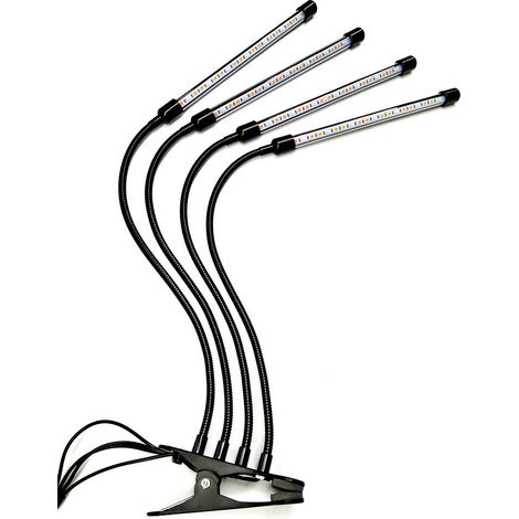 APEX Lampe de croissance pour plantes d'intérieur, lampe LED à spectre complet à 4 bras avec minuterie, idéale pour les semis (1/5)