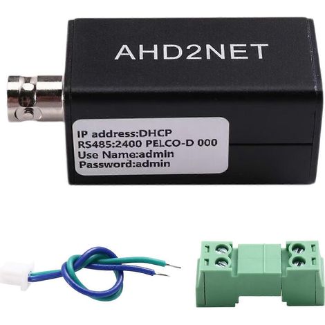 Encodeur vidéo AHD/TVI/CVI/CVBS vers IP 1080p compatible ONVIF pour NVR RJ45 (conversion pour caméras de sécurité analogiques), sans PoE. (1/5)