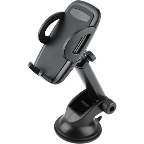 Support téléphonique voiture ajustable télescopique 360° rotatif fixation solide tableau de bord pour véhicule (1/5)