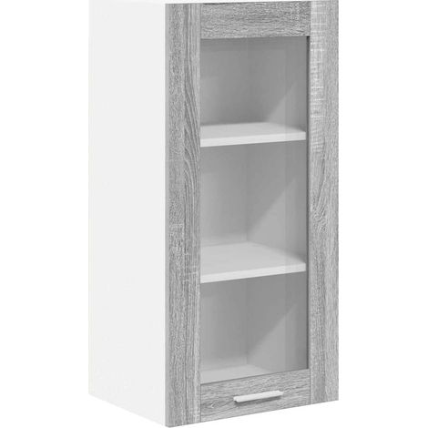 Mueble colgante con almacenamiento Gris Sonoma 40 x 31 x 80 cm vidaXL