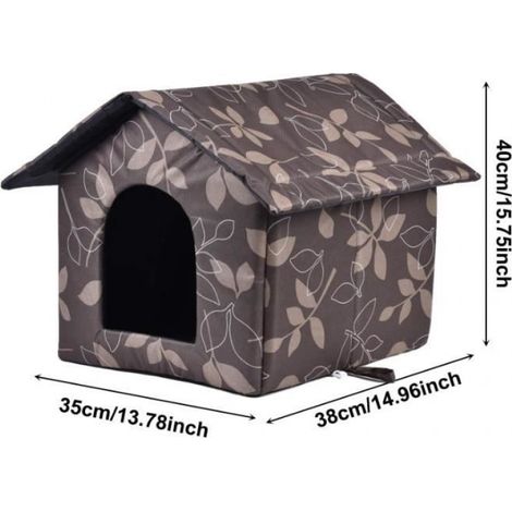 Niche pour chat - Modèle - Résistant à l'hiver - Pliable - Étanche (1/4)