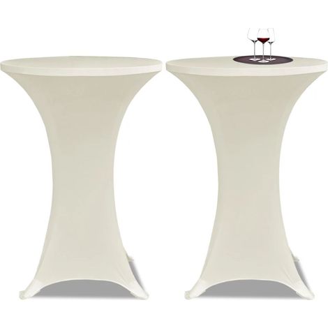 Copritavolo Ø80cm Crema elasticizzato 2 pz DEC022500