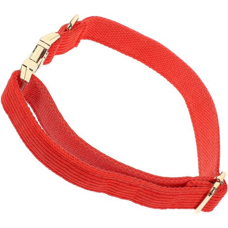 4 collares ajustables para perros, color rojo, de tela, con hebilla metálica. (1/5)